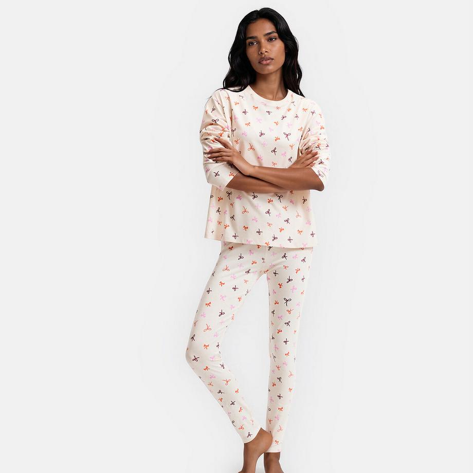 Pyjama 2 pièces en jersey imprimé noeuds