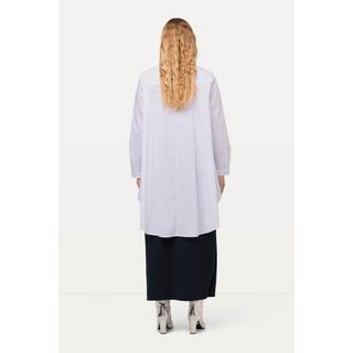 Ulla Popken  Longbluse, A-Linie, Hemdkragen, Langarm 