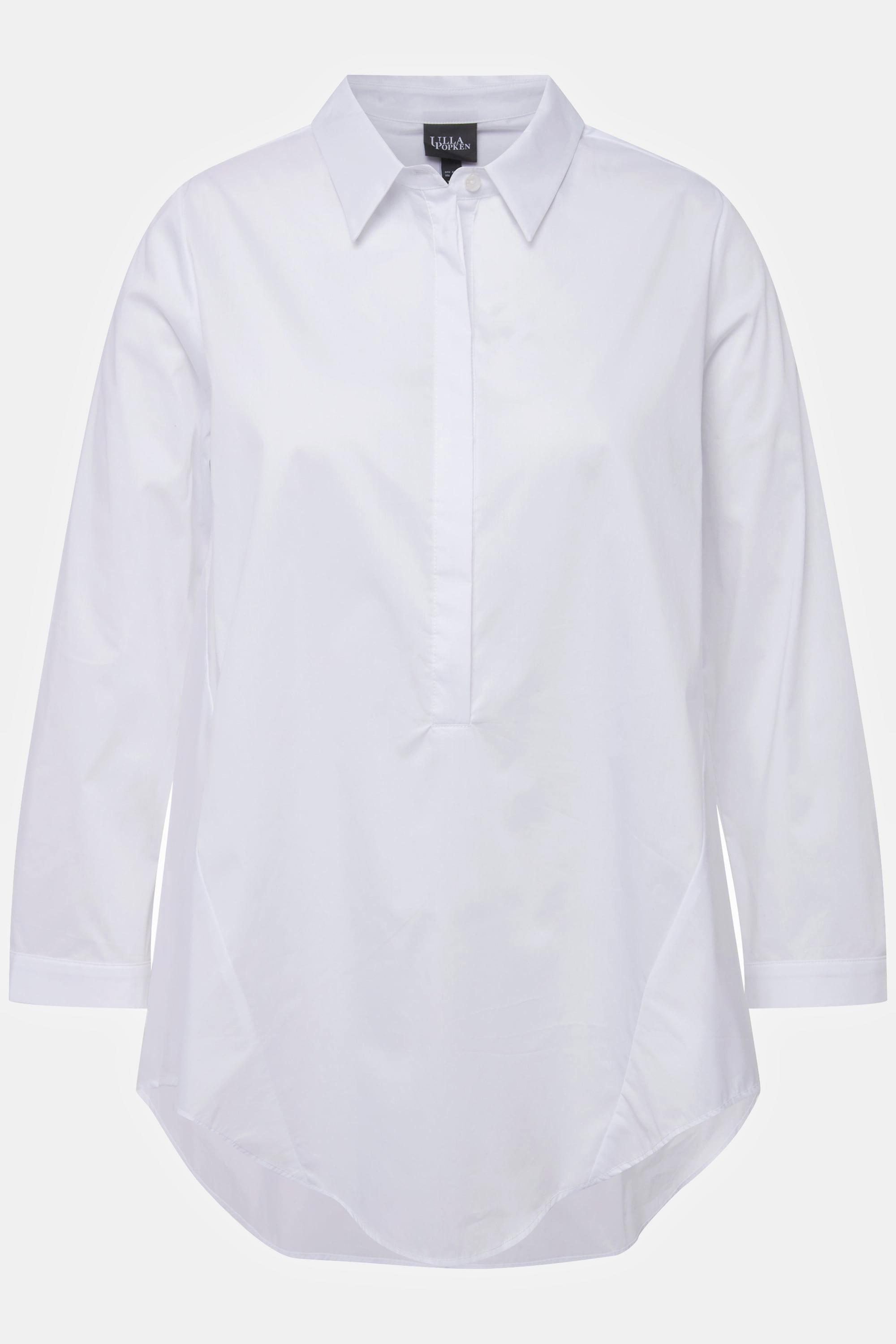 Ulla Popken  Longbluse, A-Linie, Hemdkragen, Langarm 