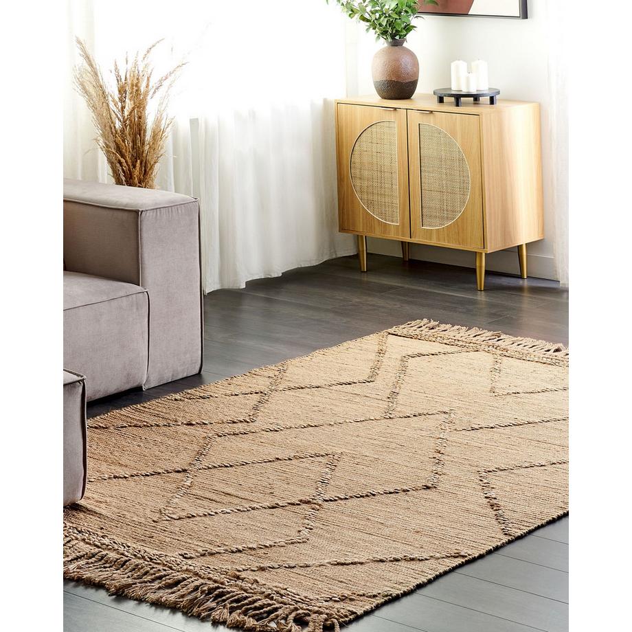 Beliani Tapis en Jute  HANDERE  