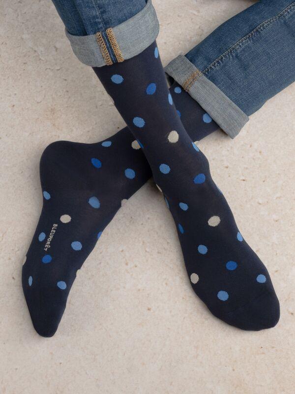 BLEU FORET  gepunktete Socken 