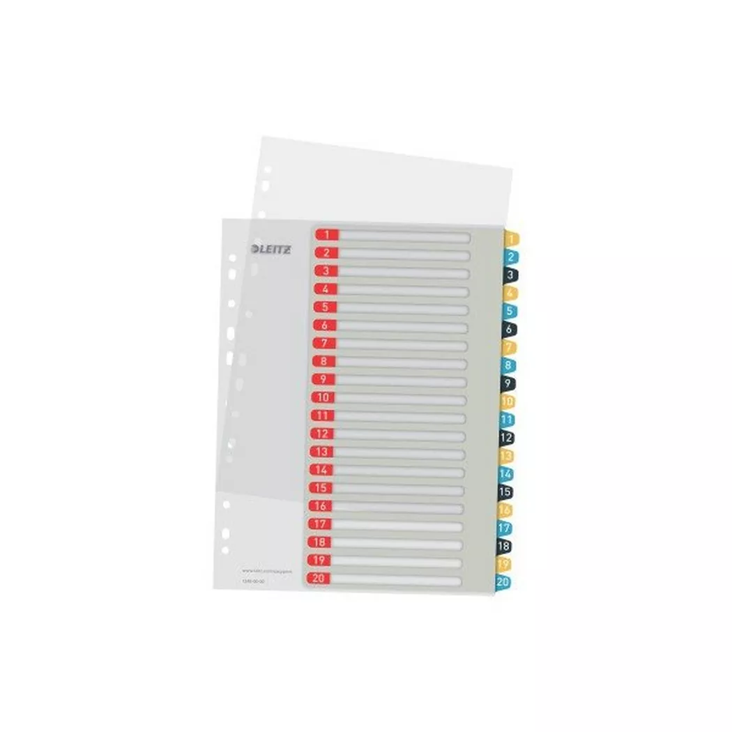 Leitz 12490000 Tab-Register Numerischer Registerindex Polypropylen (PP)