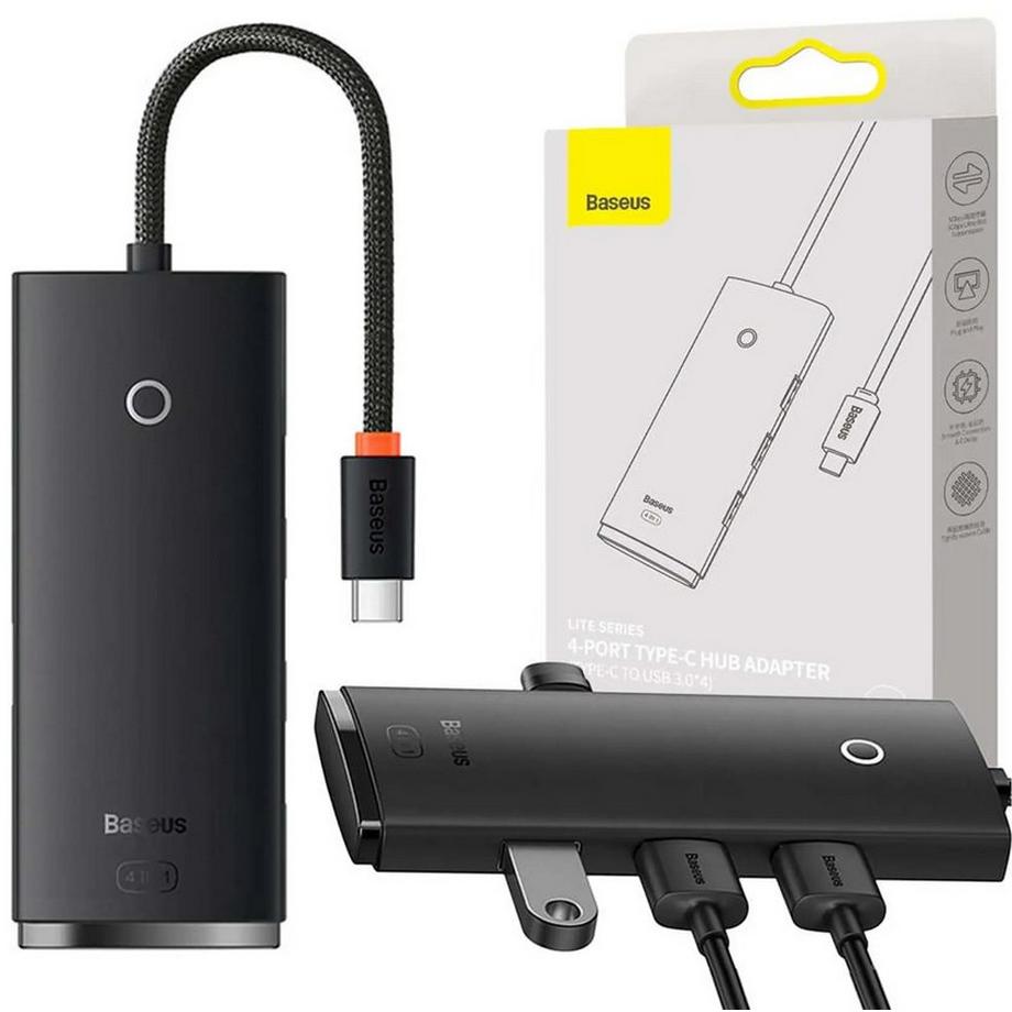 Baseus  WKQX030301 Schnittstellen-Hub USB Typ-C Schwarz 