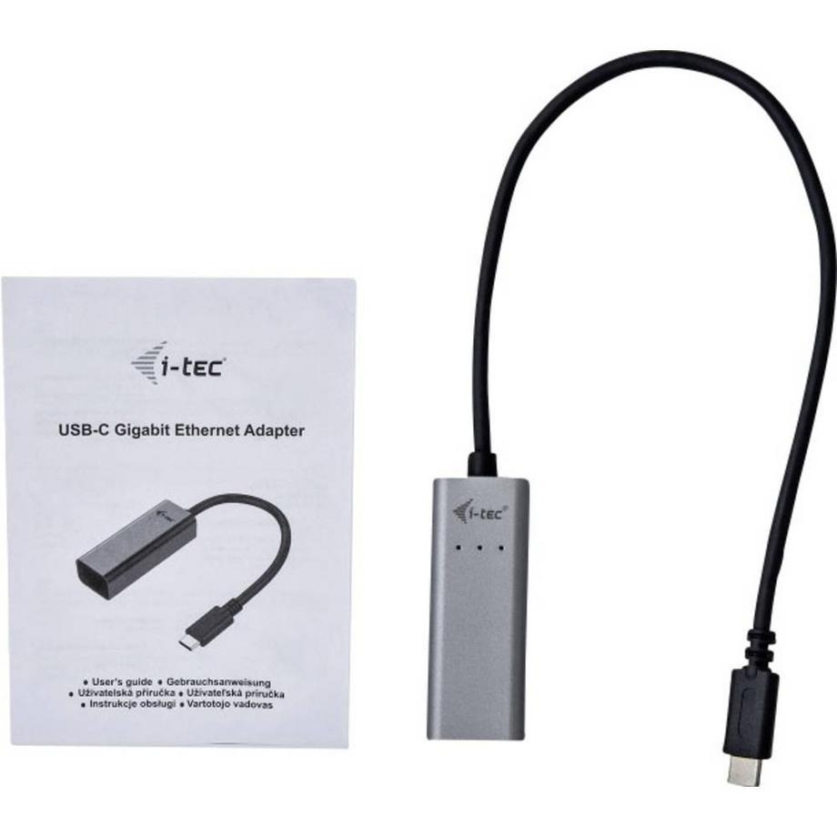 i-tec  USB-C Metal Gigabit Ethernet Adapter, 1x USB-C auf RJ-45, 101001000 Mbps 