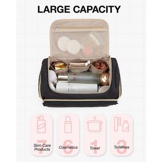 Only-bags.store Trousse de toilette de voyage, grand sac de voyage ouvert pour articles de toilette, maquillage, sac cosmétique avec poignée Trousse de toilette de voyage, grand sac de voyage ouvert pour articles de toilette, maquillage, sac cosmétique avec poignée 