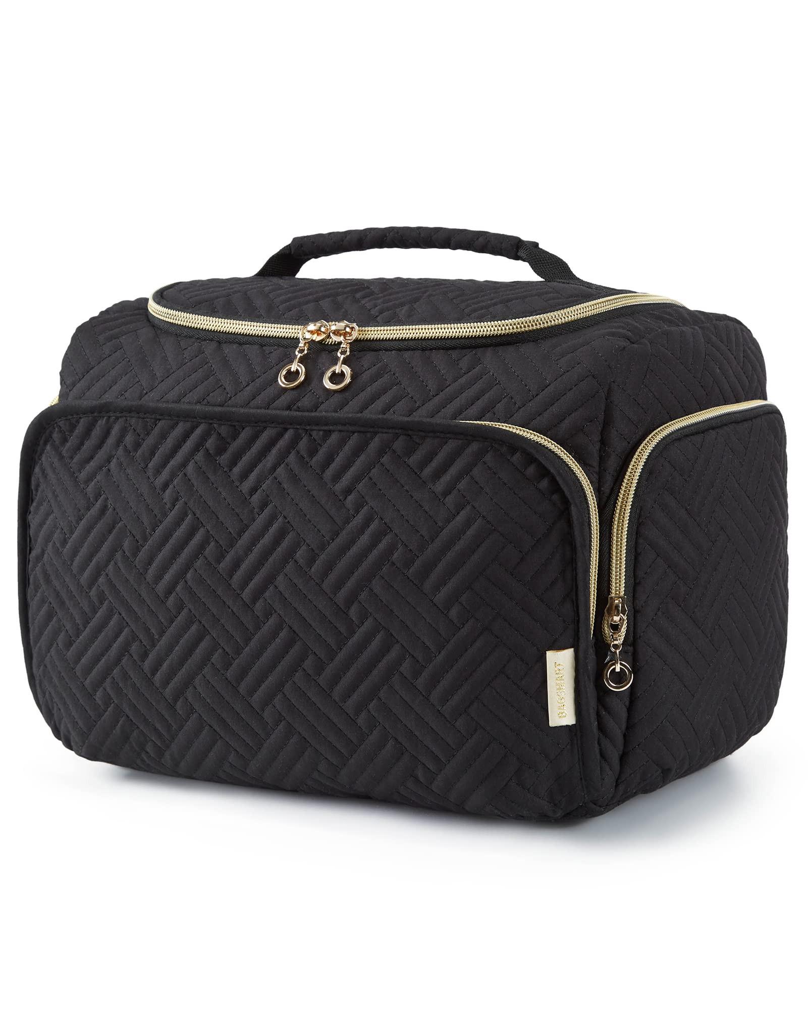 Only-bags.store Trousse de toilette de voyage, grand sac de voyage ouvert pour articles de toilette, maquillage, sac cosmétique avec poignée Trousse de toilette de voyage, grand sac de voyage ouvert pour articles de toilette, maquillage, sac cosmétique avec poignée 