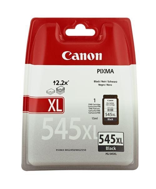Canon  Canon PG-545XL - 15 ml - Hohe Ergiebigkeit - Schwarz - original - Blister mit Diebstahlsicherung - Tintenpatrone - für PIXMA TR4551, TR4650, TR4651, TS3350, TS3351, TS3352, TS3355, TS3450, TS3451, TS3452 