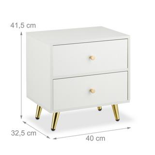 Northix Nachttisch, 2 Schubladen  