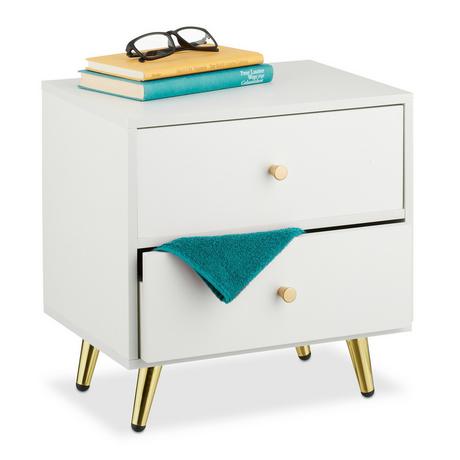 Northix Nachttisch, 2 Schubladen  