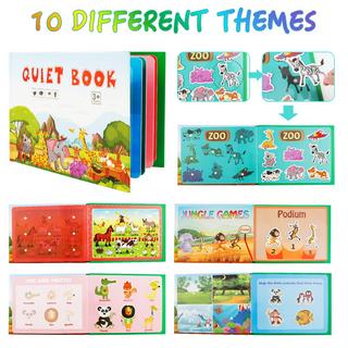 Activity-board  Livre silencieux, livre-jouet éducatif, livre silencieux pour les tout-petits, livre interactif, livre-jouet pour les tout-petits, livre-puzzle, jouet éducatif 