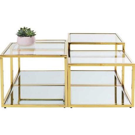 KARE Design Table basse Orion Gold lot de 4  