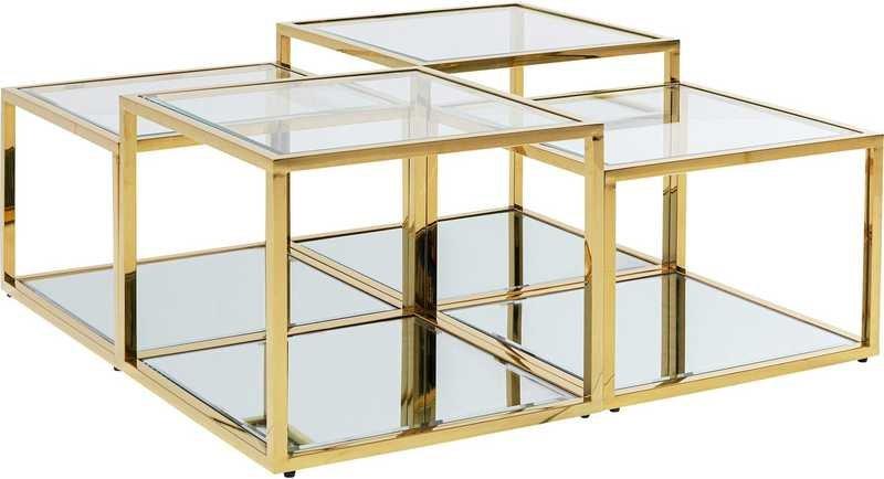 KARE Design Table basse Orion Gold lot de 4  