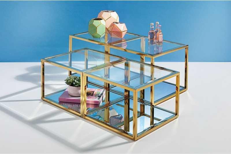 KARE Design Table basse Orion Gold lot de 4  