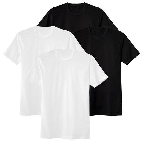 CALIDA T-shirt Homme Coupe Ajustée Col Rond Lot de 4  