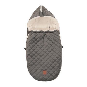 Babyschalen Fusssack Velvet Hoody grau