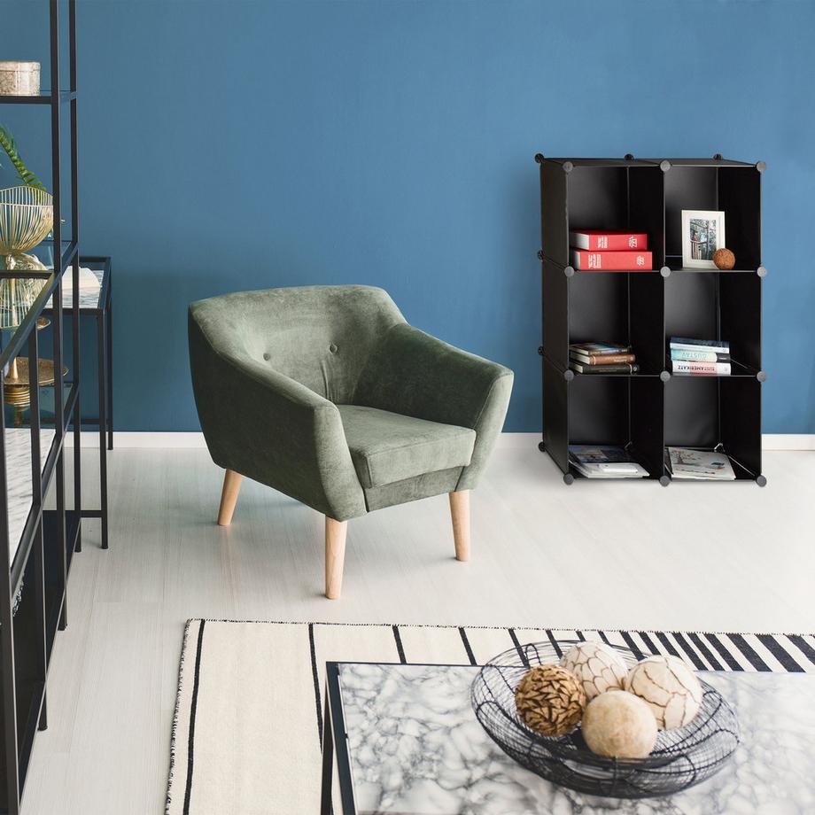 B2X Stufenregal 6 Fächer zum Verbinden  