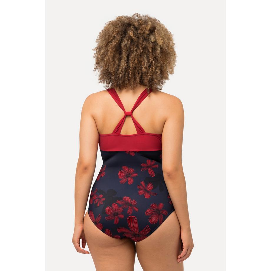 Ulla Popken Costume da bagno Nodi Coppe Morbide Effetto Scollo a Prendisole  