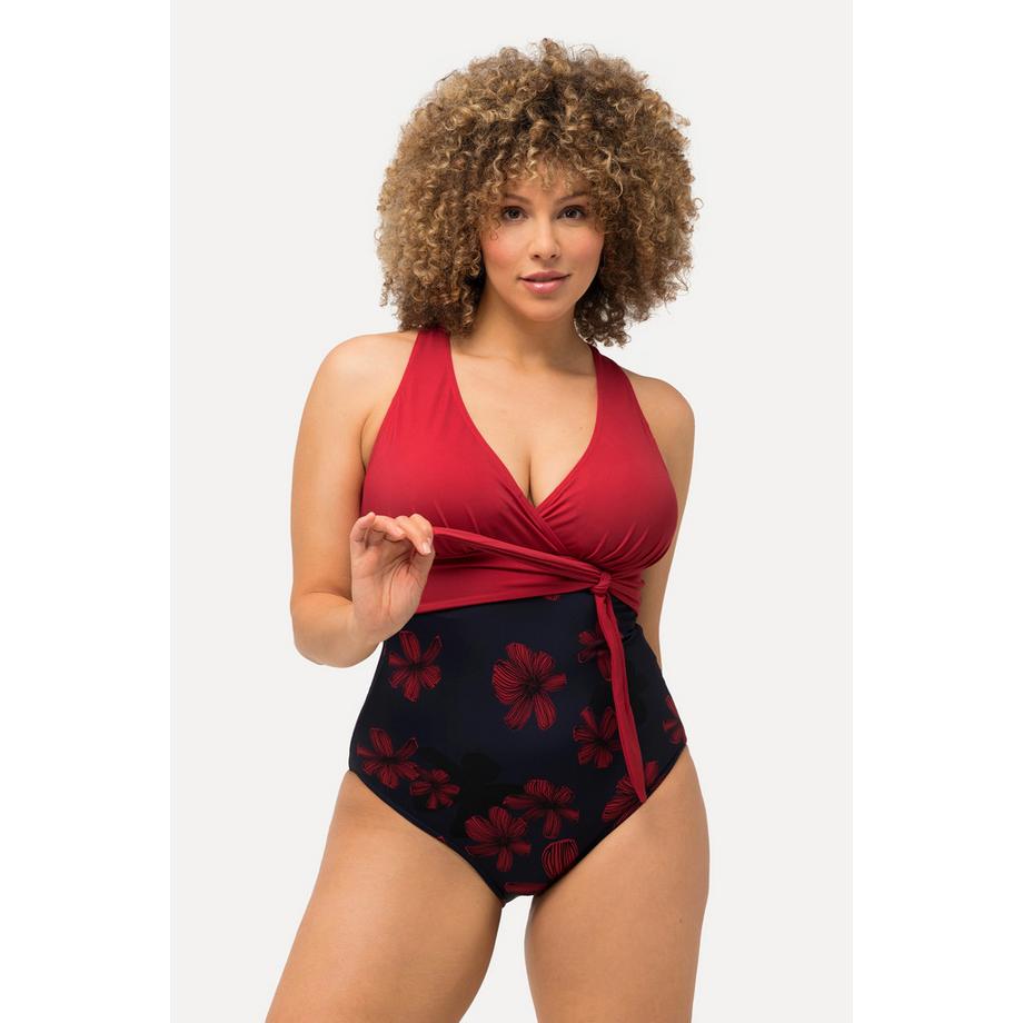 Ulla Popken Costume da bagno Nodi Coppe Morbide Effetto Scollo a Prendisole  