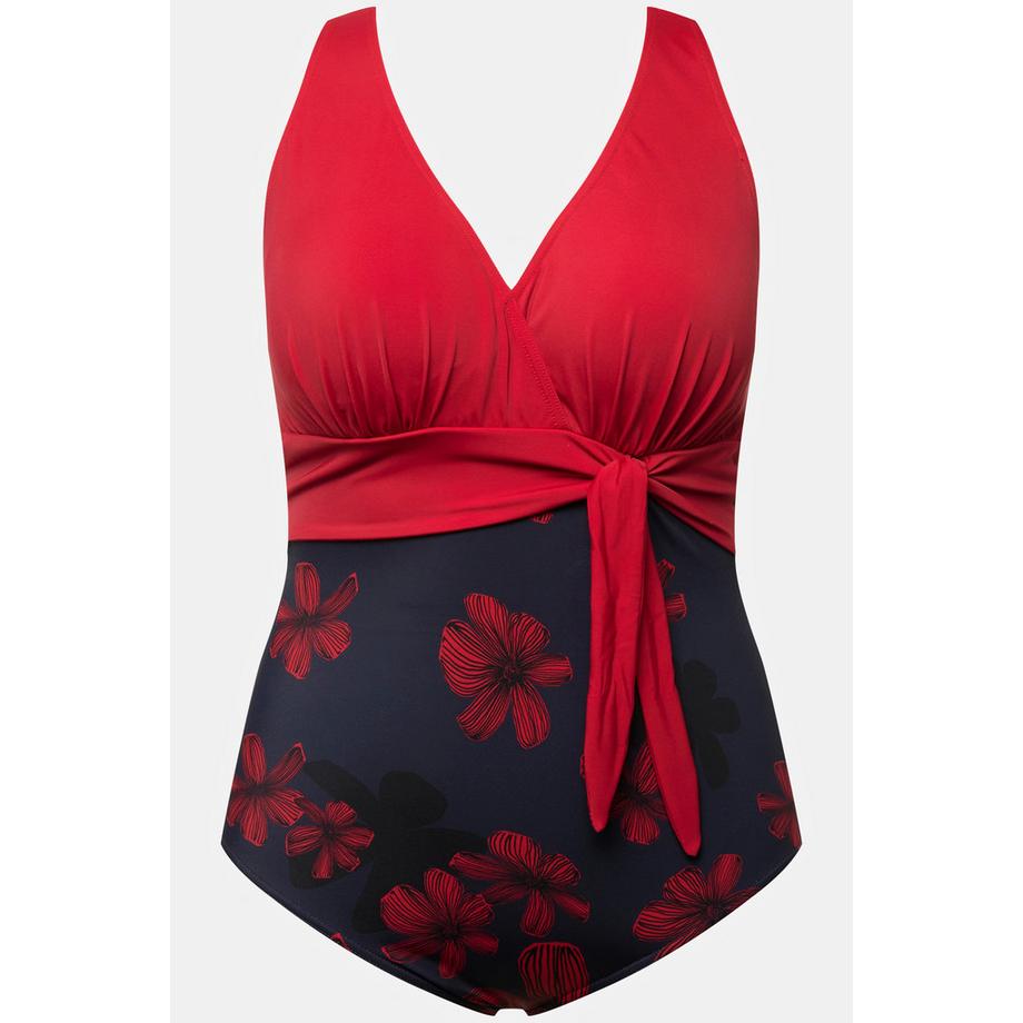 Ulla Popken Costume da bagno Nodi Coppe Morbide Effetto Scollo a Prendisole  