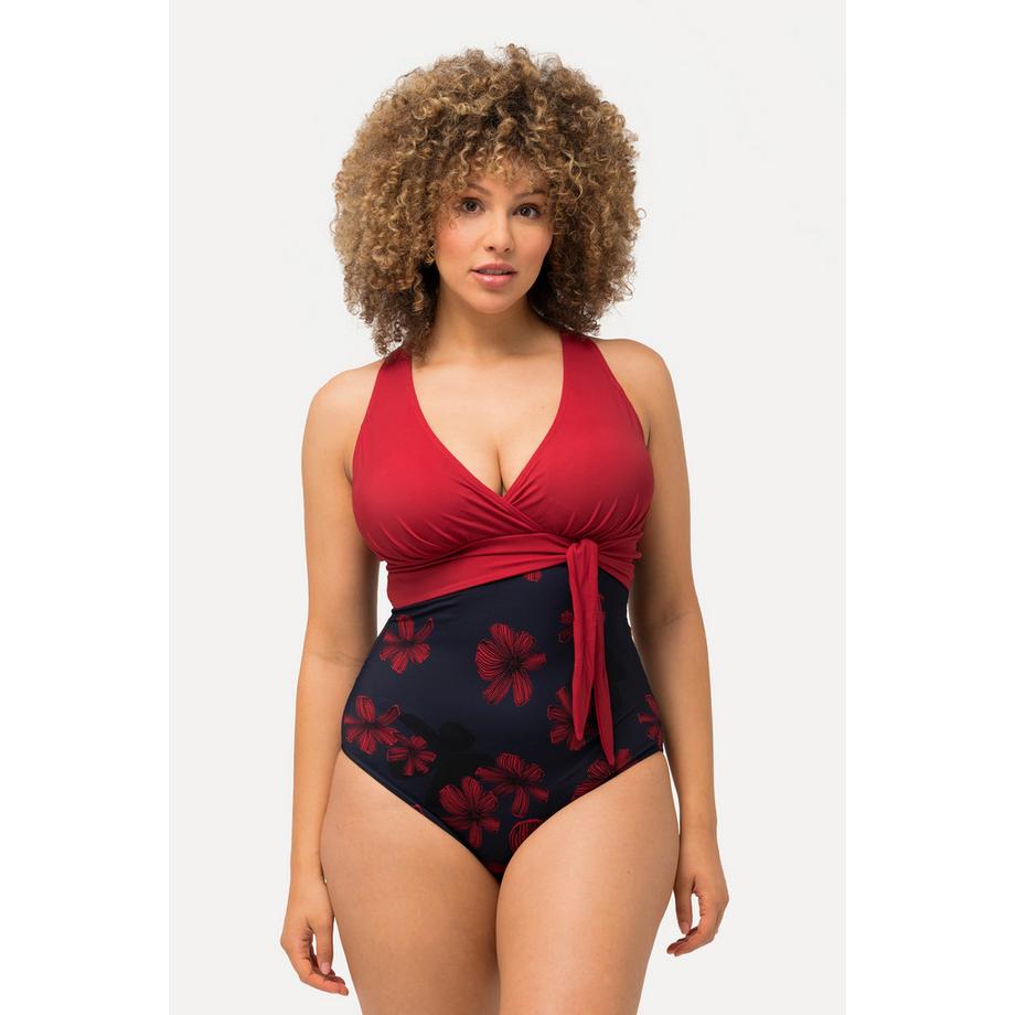 Ulla Popken Costume da bagno Nodi Coppe Morbide Effetto Scollo a Prendisole  