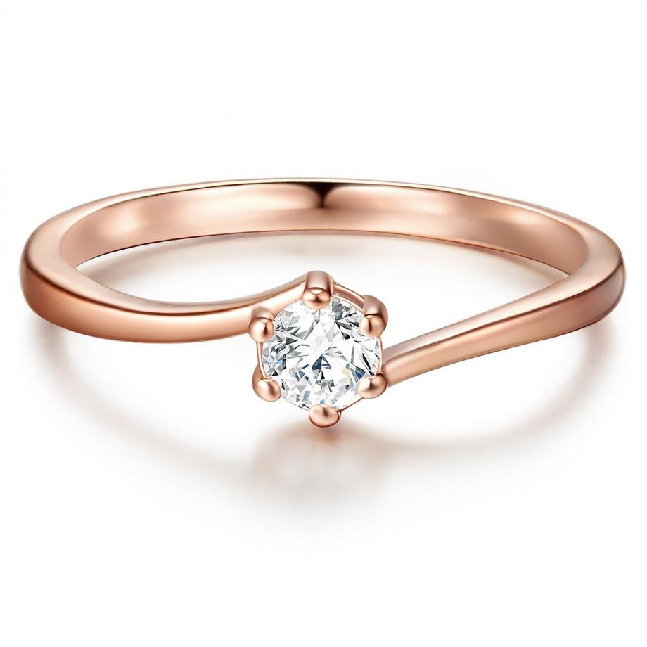 Ring Sterling Silber roségold Zirkonia