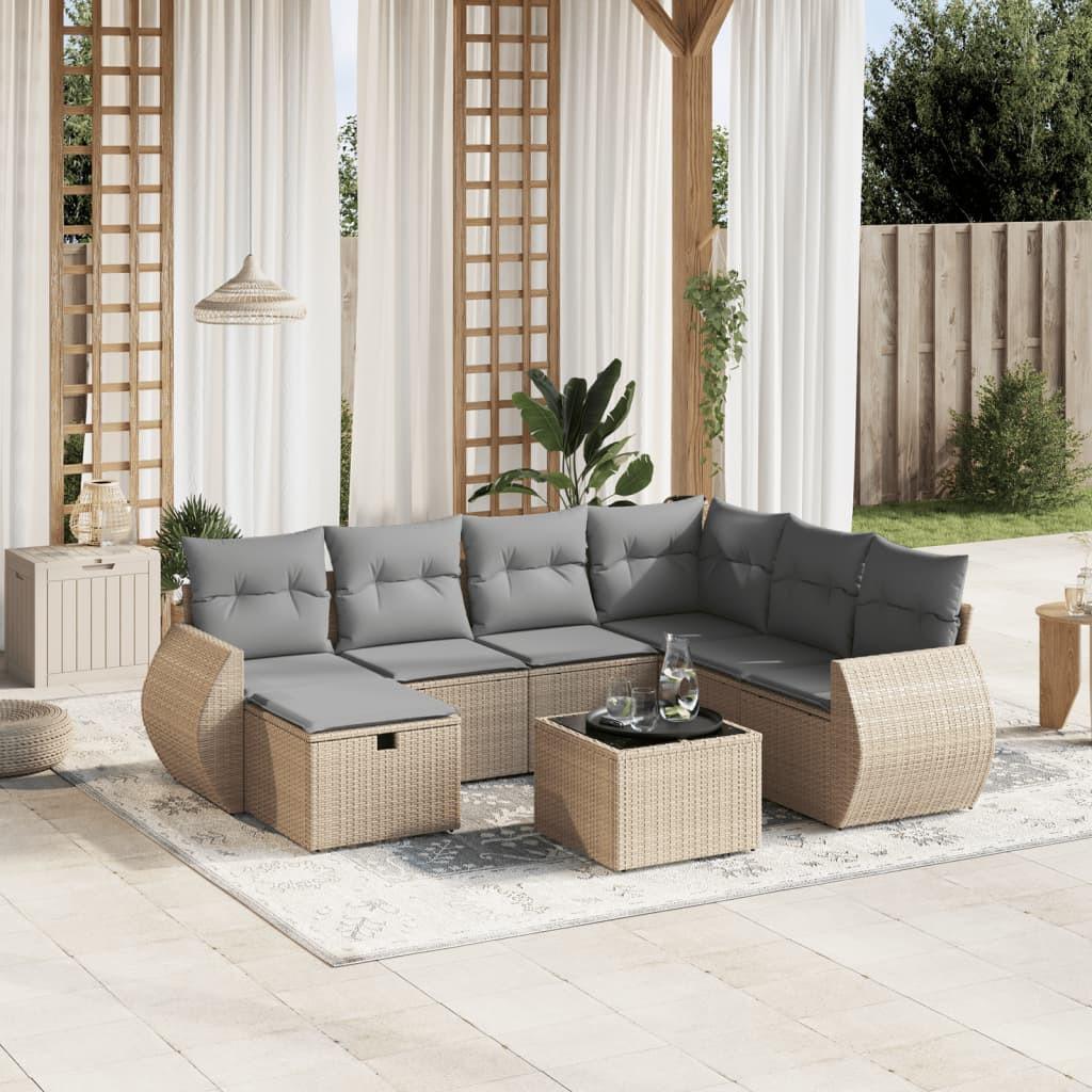 VidaXL Ensemble de canapés de jardin rotin synthétique  