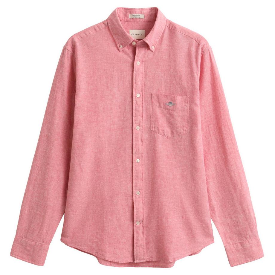GANT Chemisette  Pack de 1 Confortable à porter-REGULAR COTTON LINEN SHIRT  