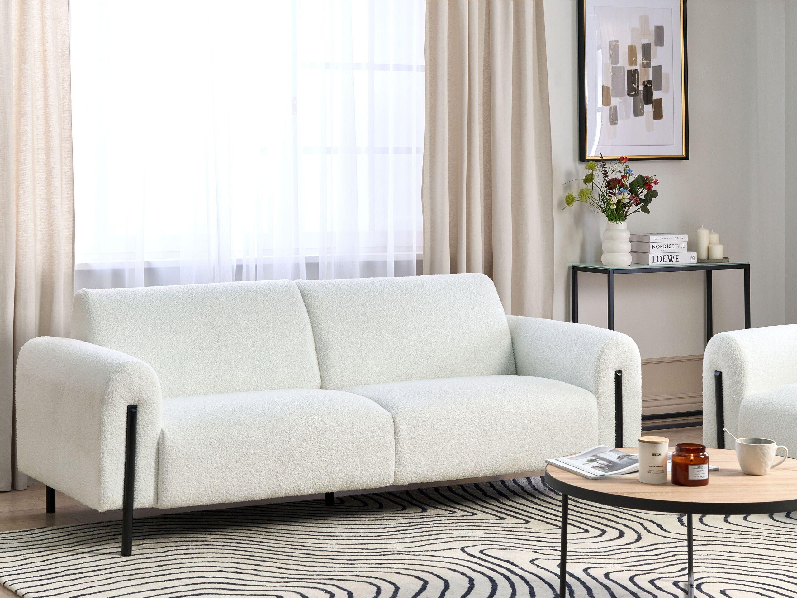 Beliani 3 Sitzer Sofa aus Bouclé Modern ASKIM  