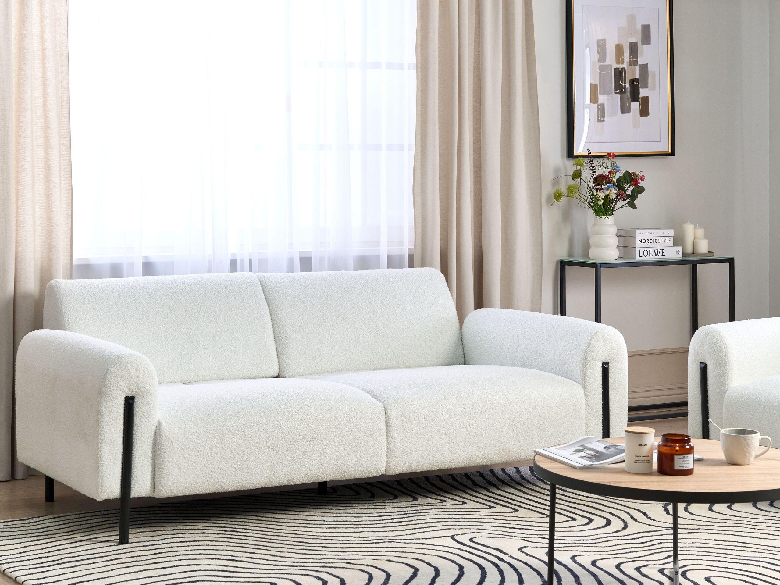 Beliani 3 Sitzer Sofa aus Bouclé Modern ASKIM  