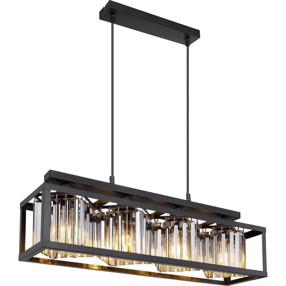 Lampe à suspension Mathilde I métal noir mat 4xE27