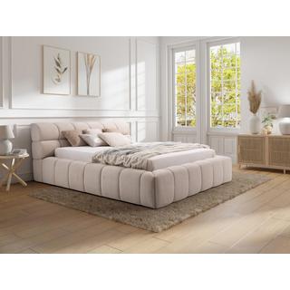 PASCAL MORABITO Lit coffre 180 x 200 cm - Tissu - Beige - FORVIK II de Pascal Morabito  
