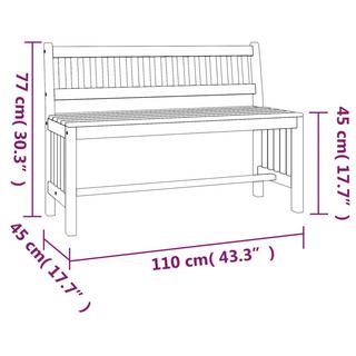 VidaXL Banc de jardin bois  