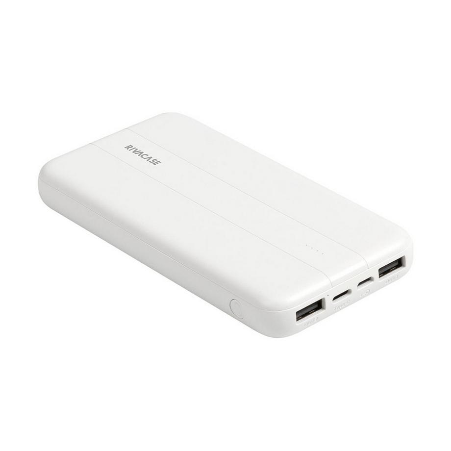 RIVACASE  Powerbank 10000mAh 2 USB-A/USB-C FastCharge 10W con 4 indicatori LED 