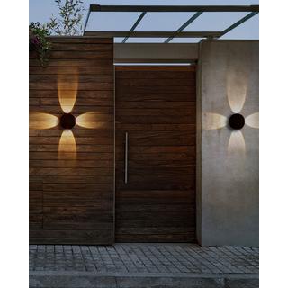 Beliani Set di 2 luci da parete da giardino a LED en Alluminio Moderno MAURICE  