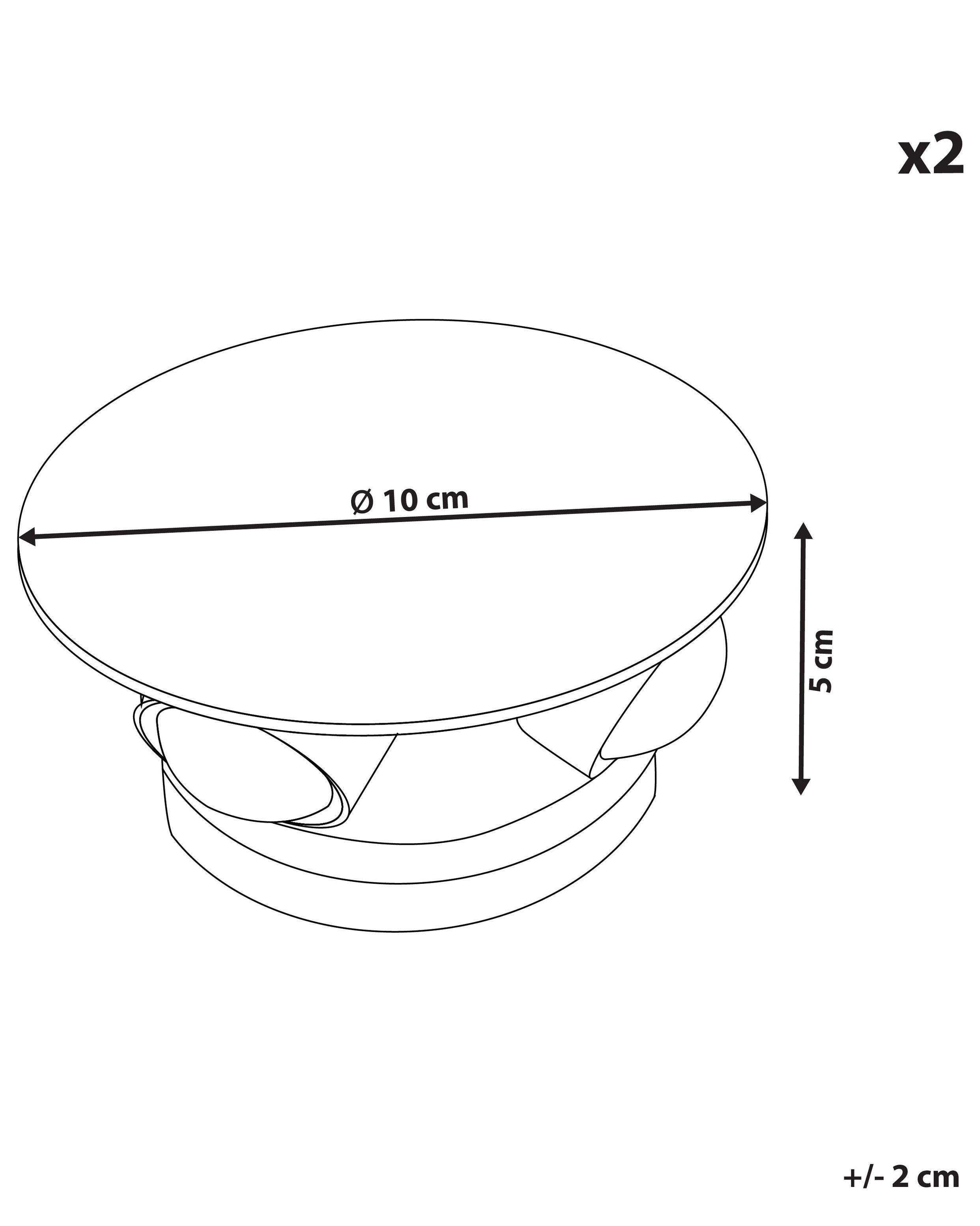 Beliani LED Aussenwandleuchte 2er Set aus Aluminium Modern MAURICE  