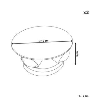 Beliani LED-Wandleuchte für den Aussenbereich aus Aluminium Modern MAURICE  