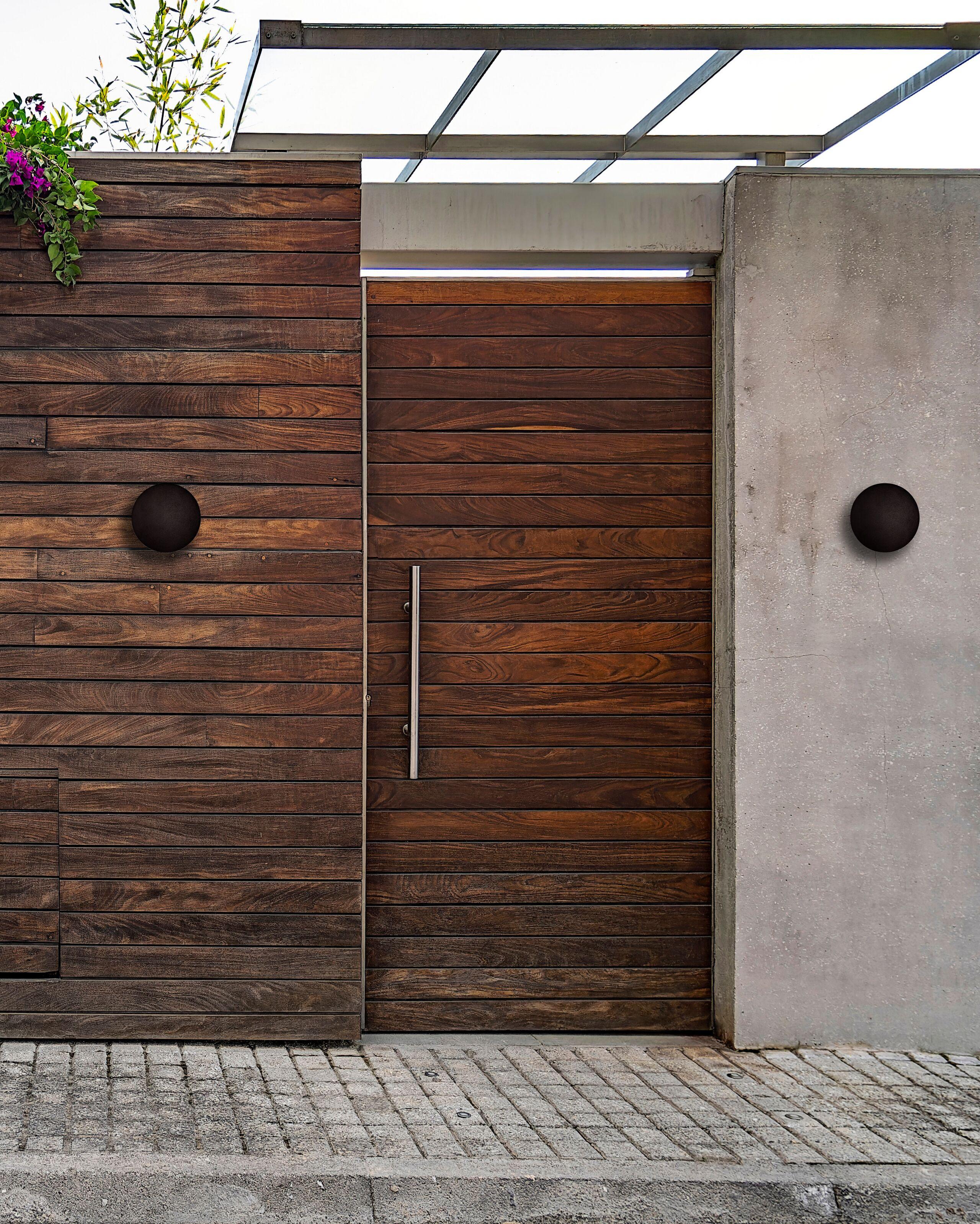 Beliani Set di 2 luci da parete da giardino a LED en Alluminio Moderno MAURICE  