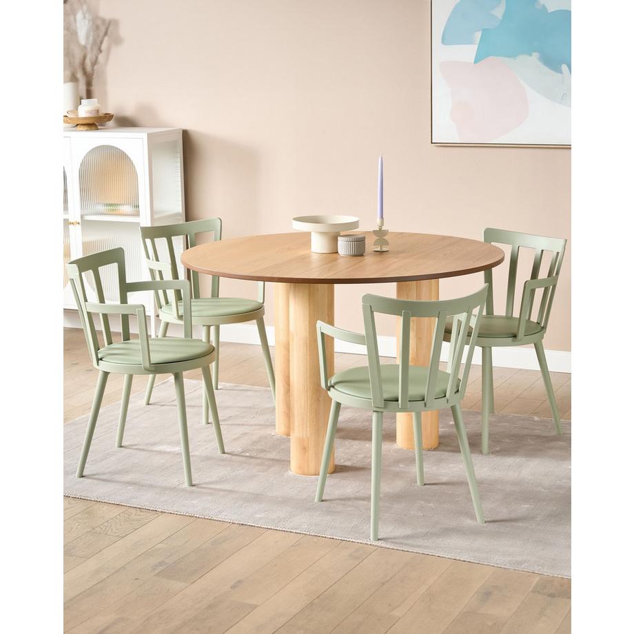 Beliani Set di 4 sedie da pranzo en Materiale sintetico Moderno MORILL  