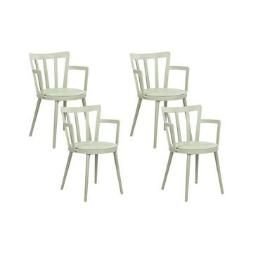 Lot de 4 chaises en Matière synthétique Moderne MORILL