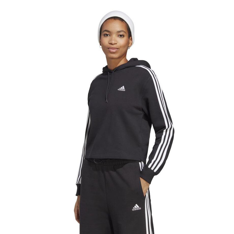 adidas 3-Stripes Essentials French Terry Sweatshirt à Capuche Crop  