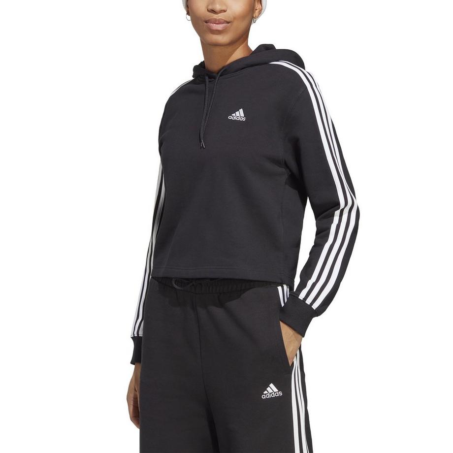 adidas 3-Stripes Essentials French Terry Sweatshirt à Capuche Crop  