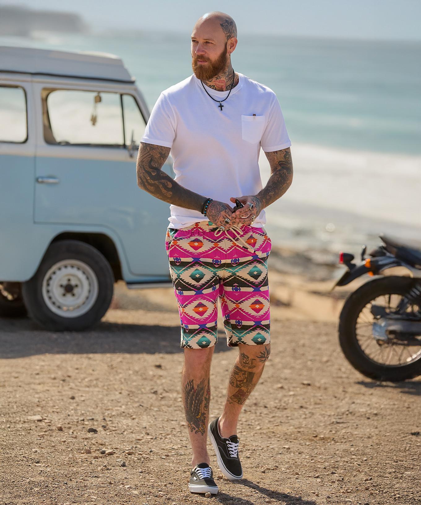 Joe Browns Bold Aztec Print Drawstring Shorts  