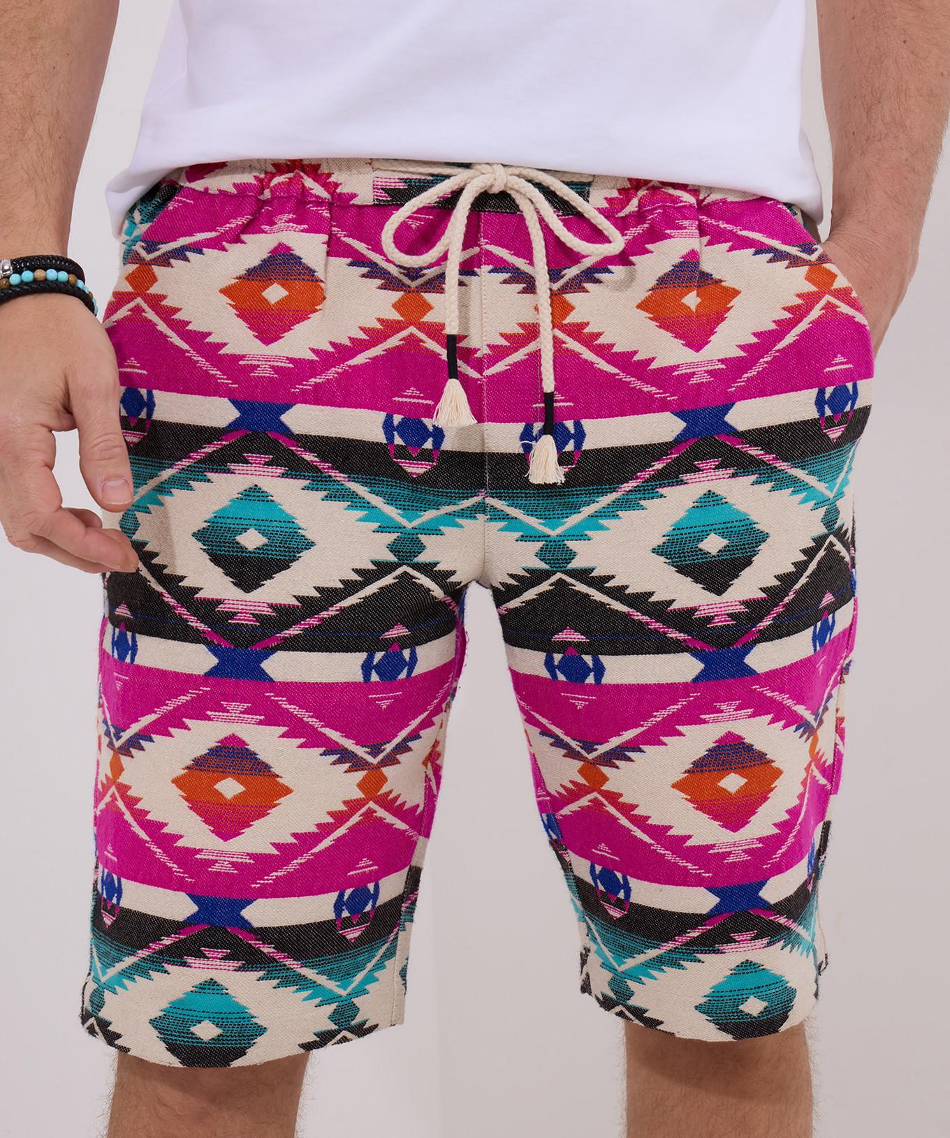 Joe Browns Bold Aztec Print Drawstring Shorts  