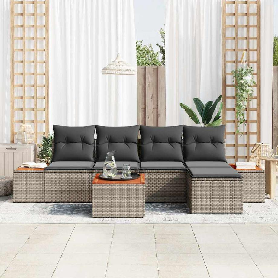 VidaXL Set Divano da Giardino Polyrattan  
