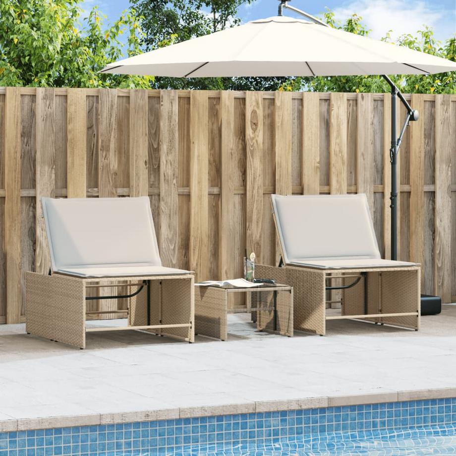 VidaXL Sonnenliege poly-rattan  