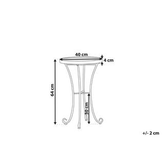 Beliani Table d'appoint pour le jardin en Métal Traditionnel CAVINIA  