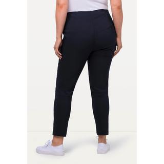 Ulla Popken  Pantaloni elasticizzati modello Sienna di bengalina con taglio della gamba stretto e cintura elastica 