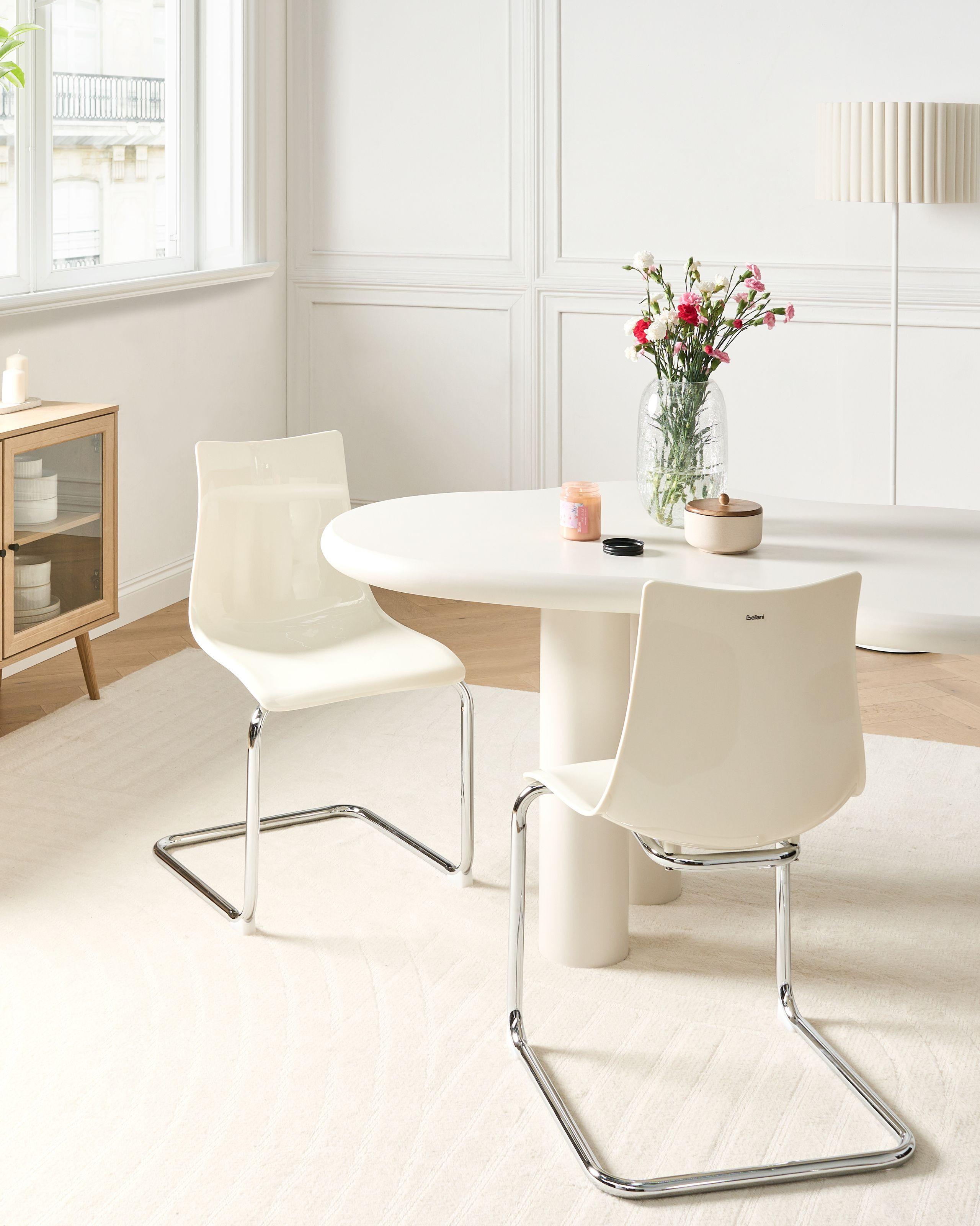 Beliani Esszimmerstuhl 2er Set aus Polycarbonat Minimalistisch MARSHALL  
