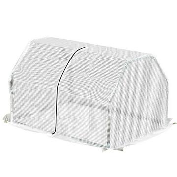 Serre En Feuille, Mini Serre, Cadre Froid Résistant Aux Uv, Serre, Maison De Tomates Pour Jardin En Culture, Blanc, 99 X 71 X 60 Cm