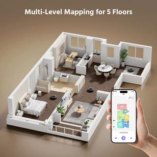 Blue Chilli 2-in-1 Staubsaugerroboter mit 3000 Pa Saugkraft und selbstentleerendem Staubbehälter  